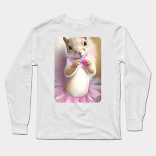 Valentine Ballerina Squirrel Long Sleeve T-Shirt